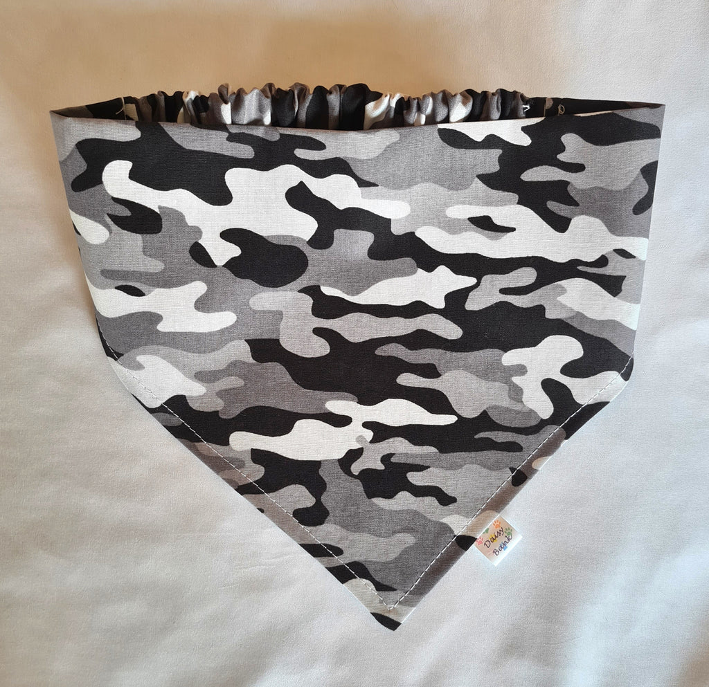 "Paws on Patrol - Black Camo Edition"  Dog / Cat Bandana - 100% Stylish Cotton Pet Accessory