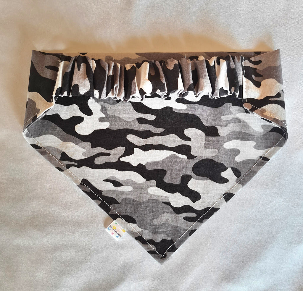 "Paws on Patrol - Black Camo Edition"  Dog / Cat Bandana - 100% Stylish Cotton Pet Accessory