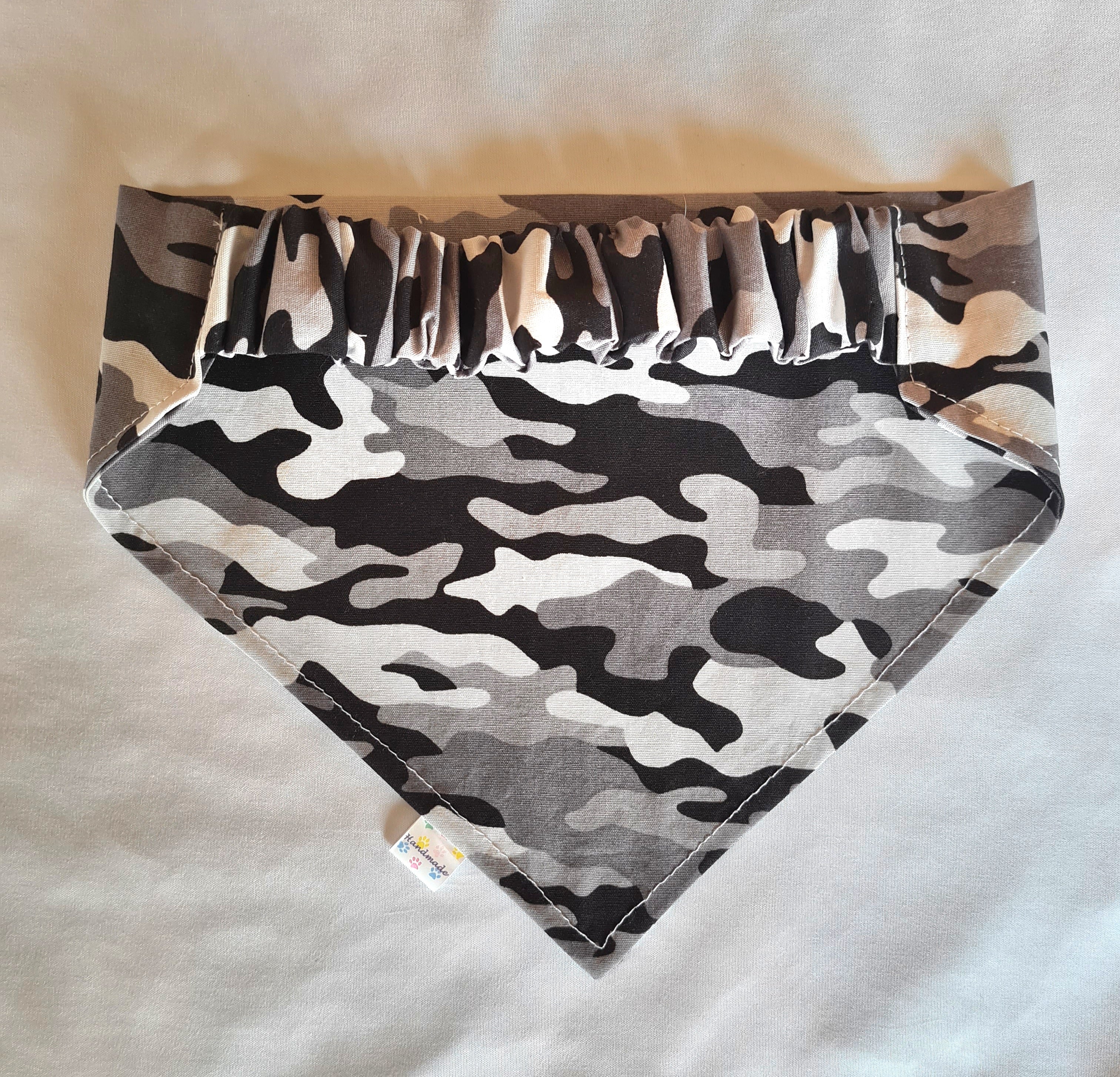 "Paws on Patrol - Black Camo Edition"  Dog / Cat Bandana - 100% Stylish Cotton Pet Accessory