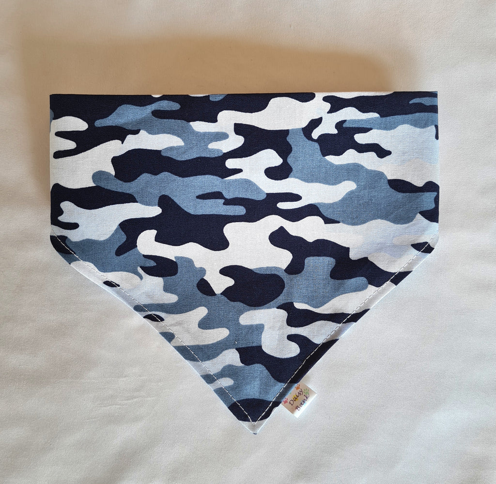 "Paws on Patrol - Blue Camo Edition"  Dog / Cat Bandana - 100% Stylish Cotton Pet Accessory