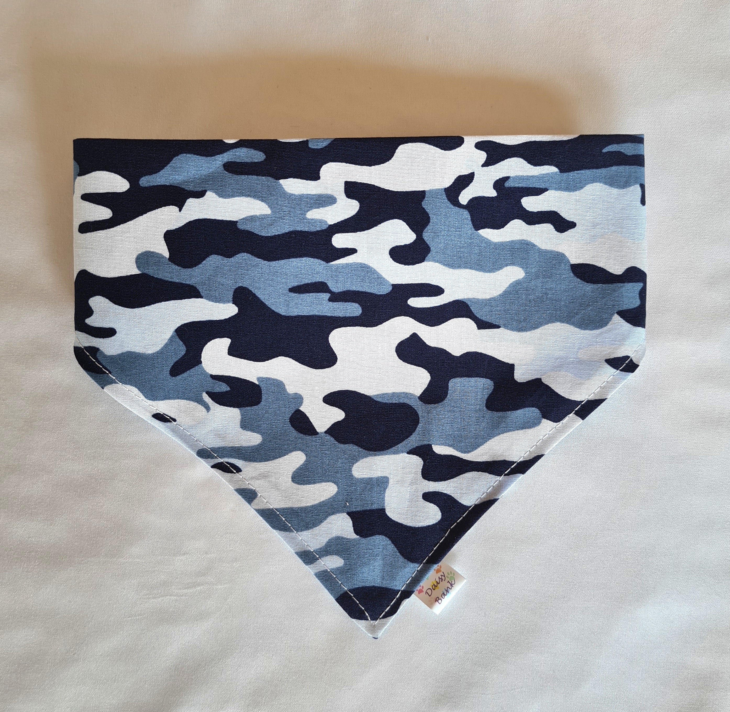 "Paws on Patrol - Blue Camo Edition"  Dog / Cat Bandana - 100% Stylish Cotton Pet Accessory