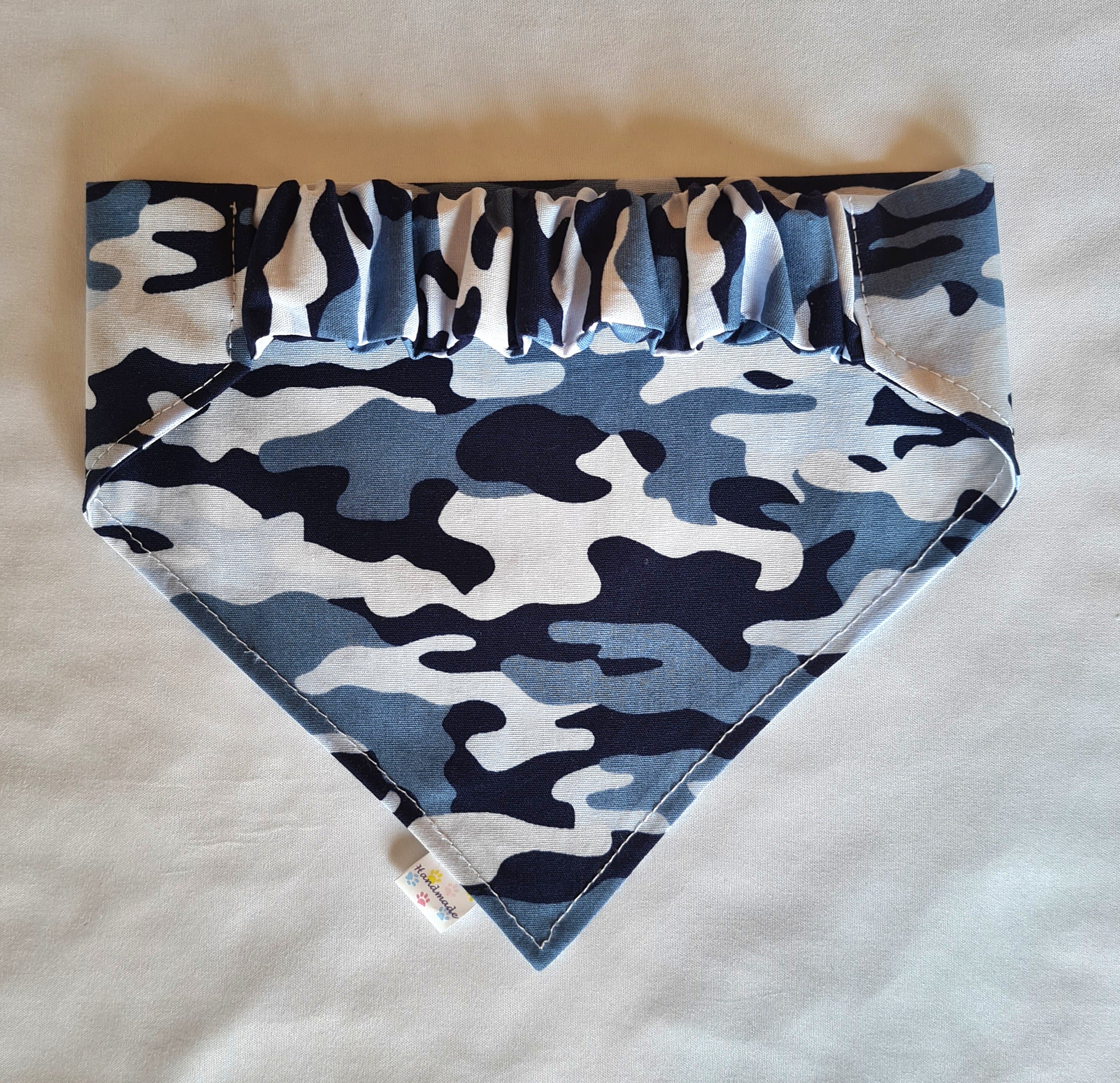 "Paws on Patrol - Blue Camo Edition"  Dog / Cat Bandana - 100% Stylish Cotton Pet Accessory