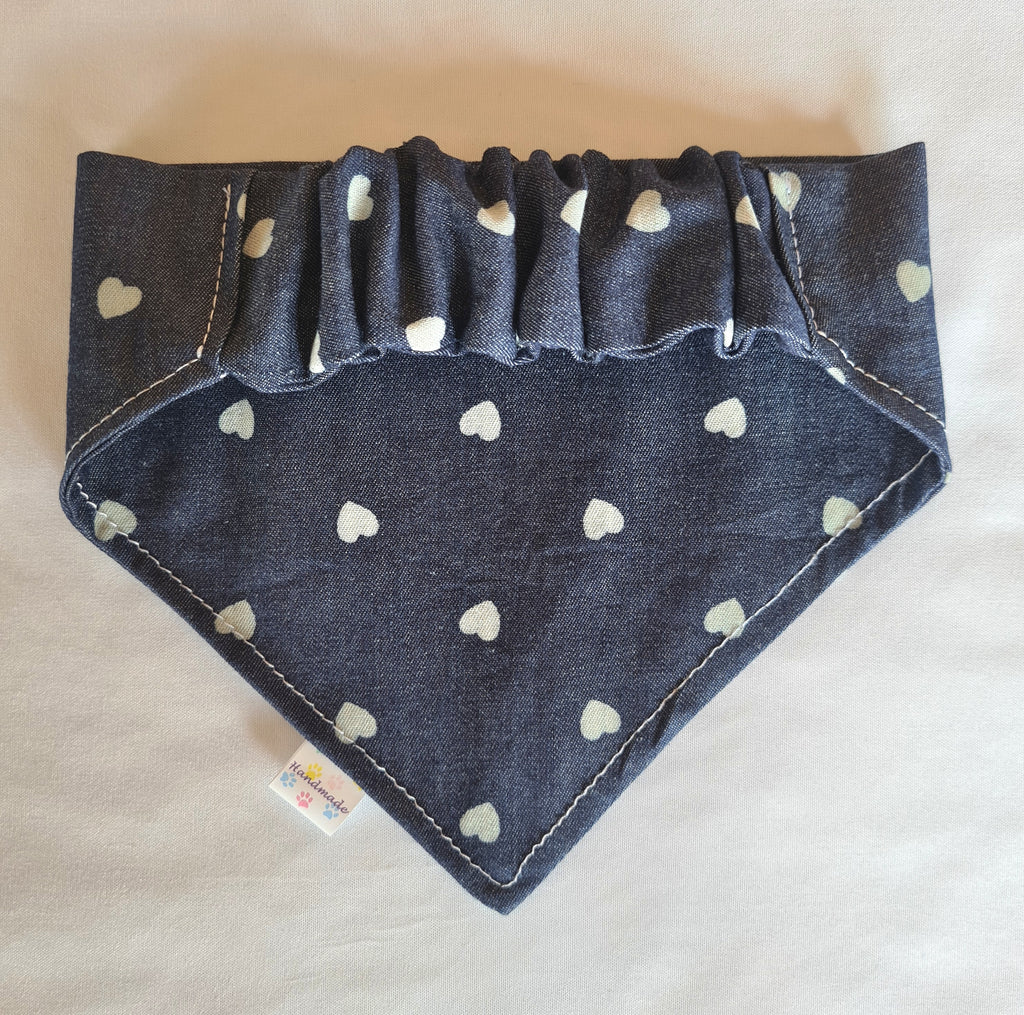 "Love Hearts"  Dog / Cat Bandana - 100% Stylish Cotton Pet Accessory