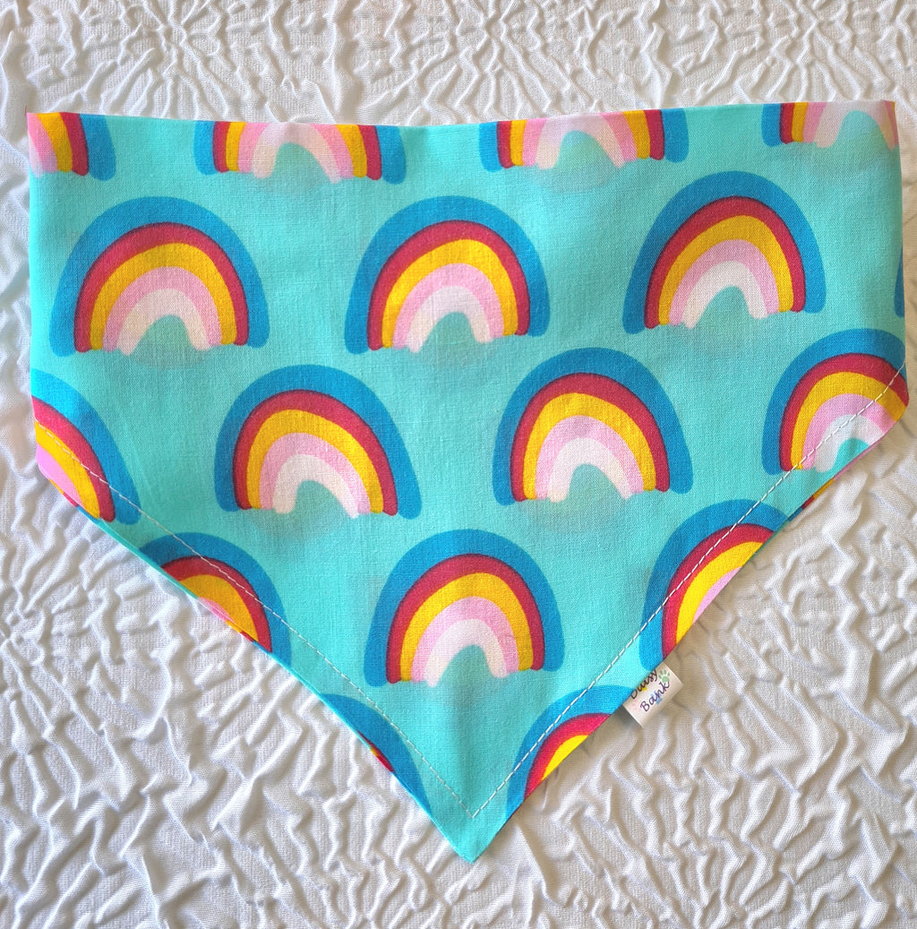 "Rainbow Joy"  Dog / Cat Bandana - Lightweight Stylish Pet Accessory Scarf