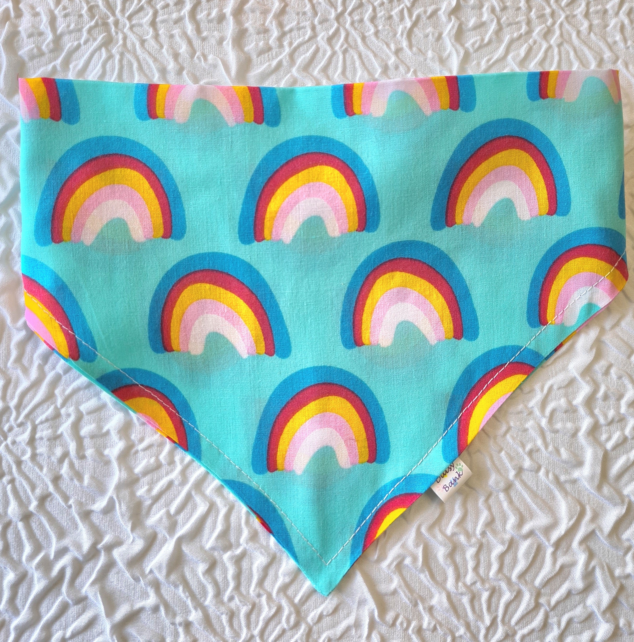 "Rainbow Joy"  Dog / Cat Bandana - Lightweight Stylish Pet Accessory Scarf