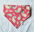 "Pink n Paisley"  Dog / Cat Bandana - 100% Stylish Cotton Pet Accessory