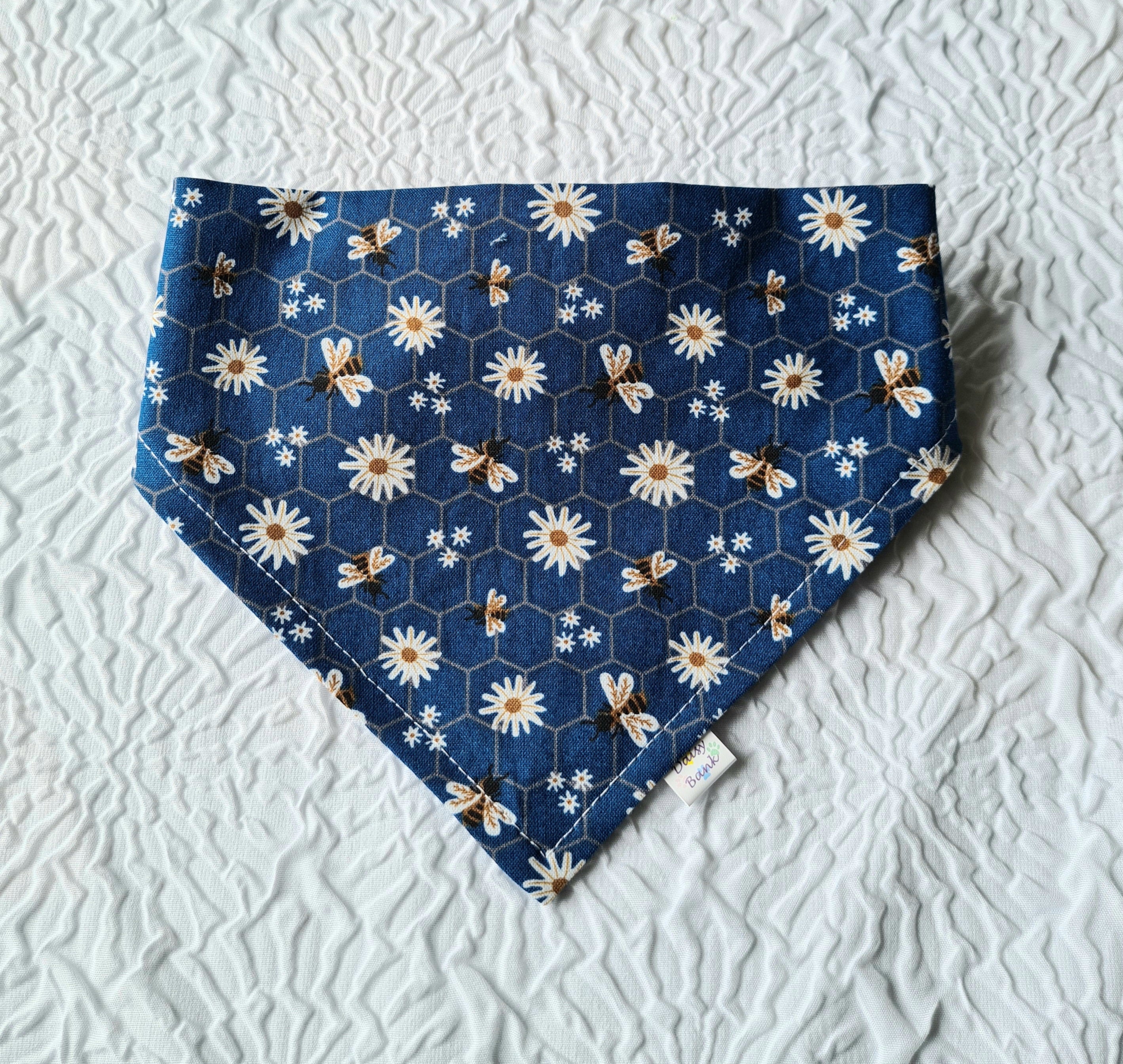 "Buzzy Bees"  Dog / Cat Bandana - 100% Stylish Cotton Pet Accessory
