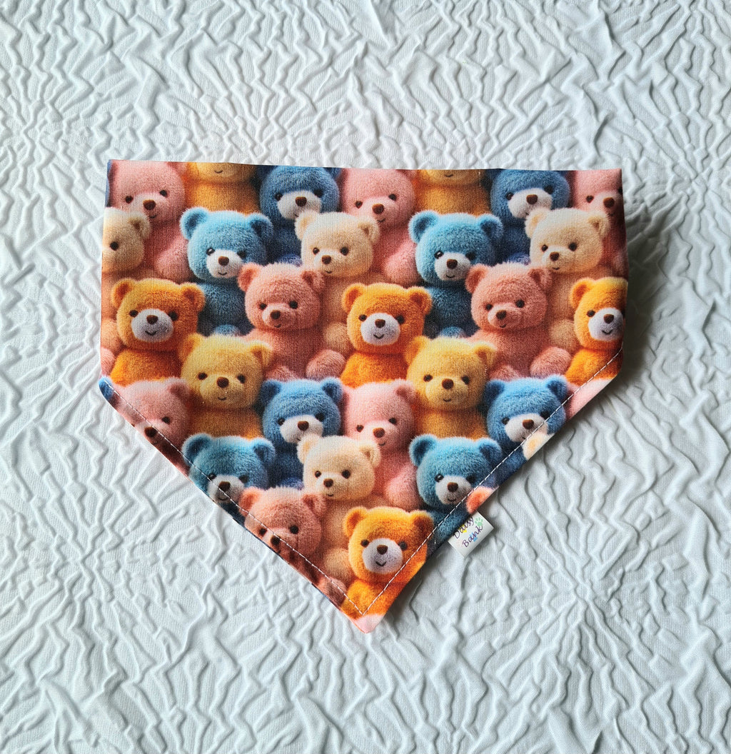 "Beary Cute"  Dog / Cat Bandana - Lightweight Stylish Cotton Pet Accessory Scarf
