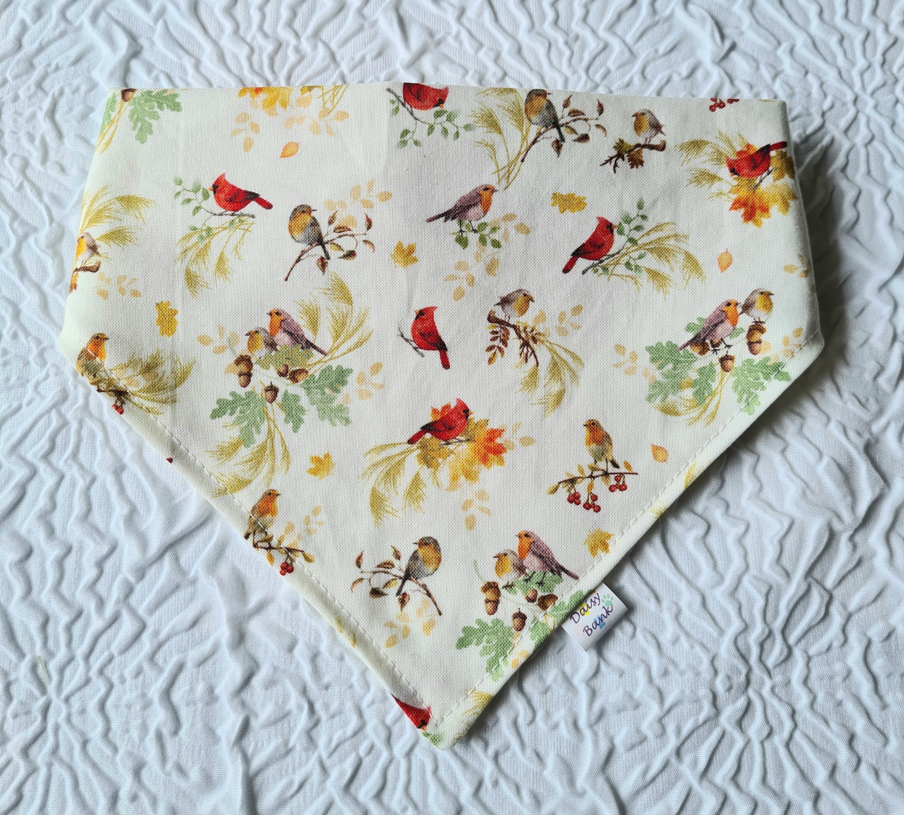 "Rockin Robin" Dog / Cat Bandana - 100% Stylish Cotton Pet Accessory