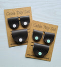 Dark Brown Cable Tidy Set / Cable Keeper / Cord Wrap Faux Leather