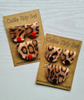 Leopard Print Cable Tidy Set / Cable Keeper / Cord Wrap Faux Leather