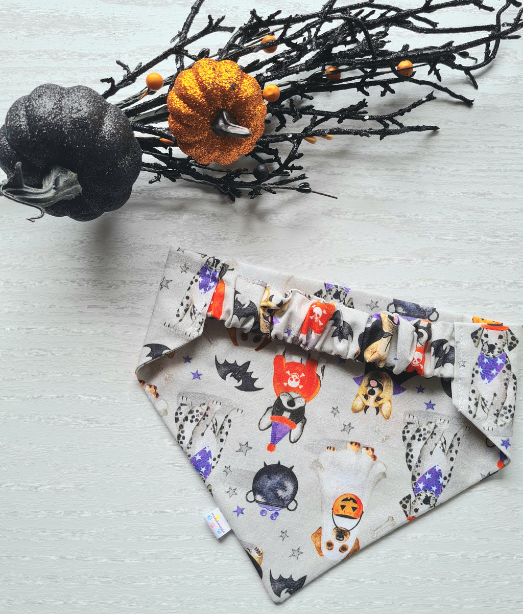 Halloween Dog & Cat Bandana – Spooky Scrunchie Style Pet Accessory