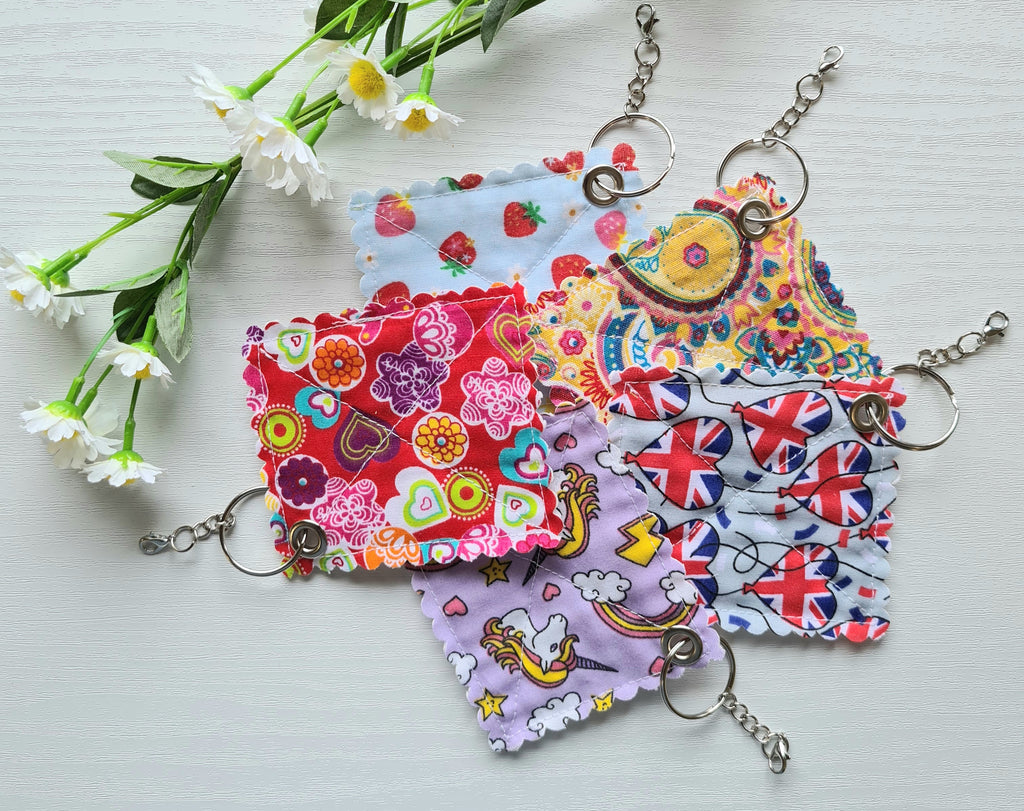 Mini Keyring Jar Gripper / Opener - Red Hearts & Flowers
