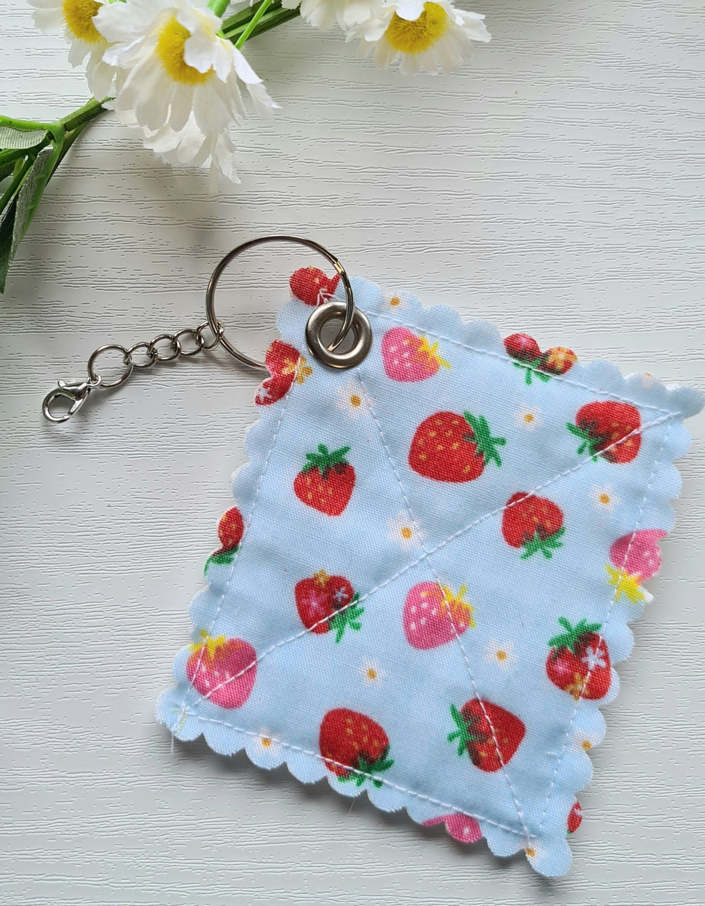 Mini Keyring Bottle Gripper / Opener - Strawberries