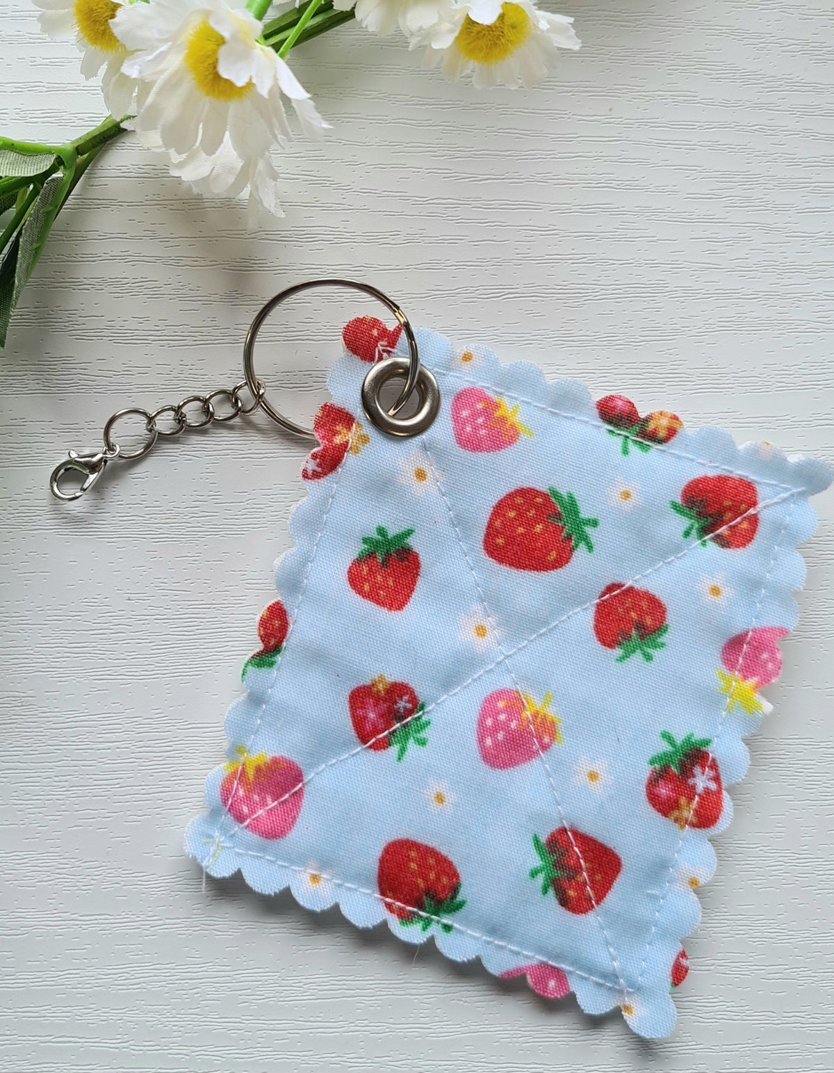 Mini Keyring Bottle Gripper / Opener - Strawberries