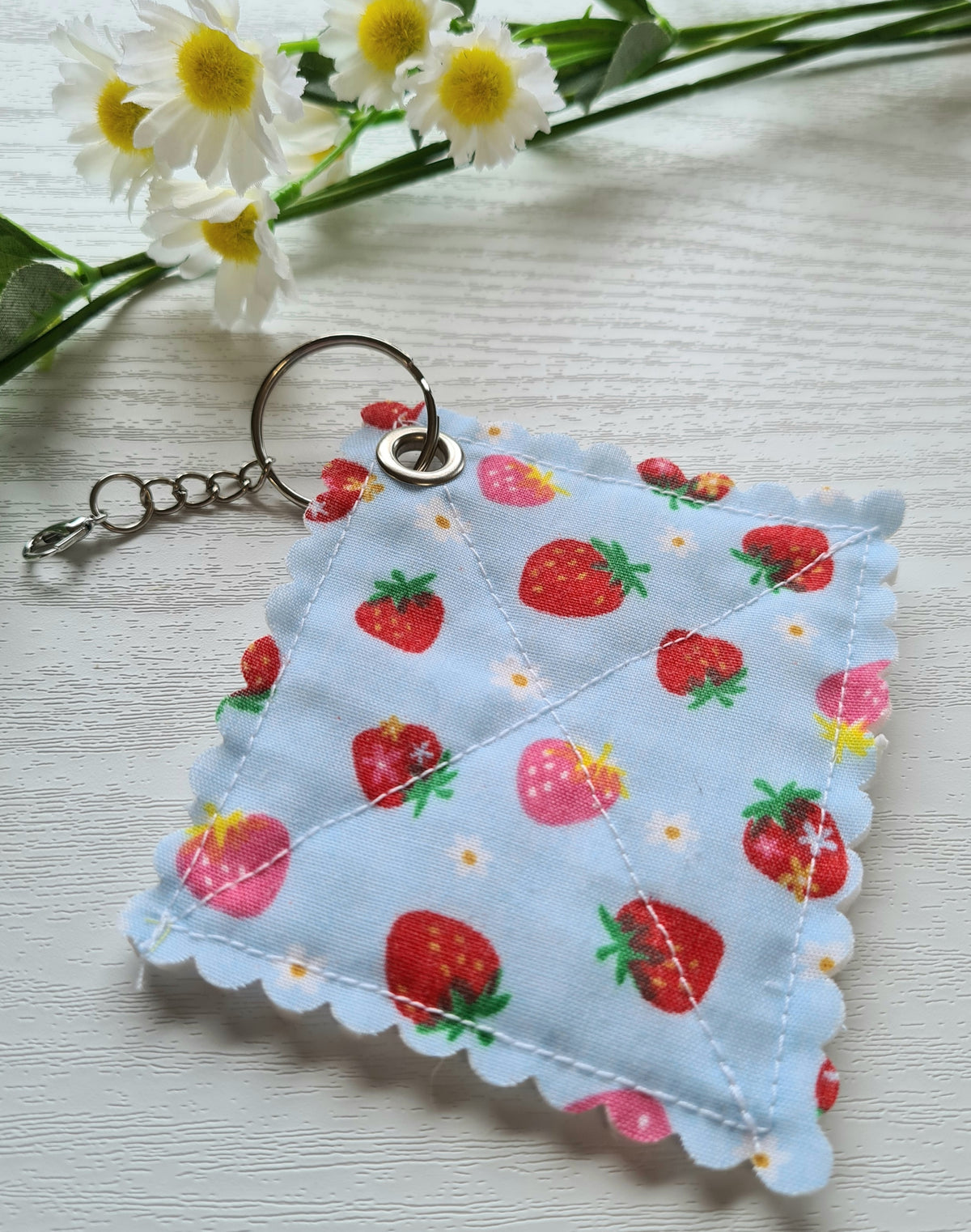Mini Keyring Bottle Gripper / Opener - Strawberries