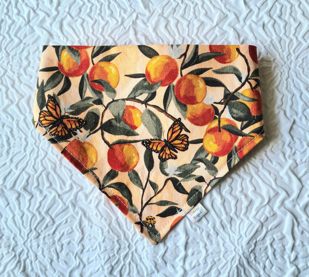 "Butterfly Joy"  Dog / Cat Bandana - 100% Stylish Cotton Pet Accessory