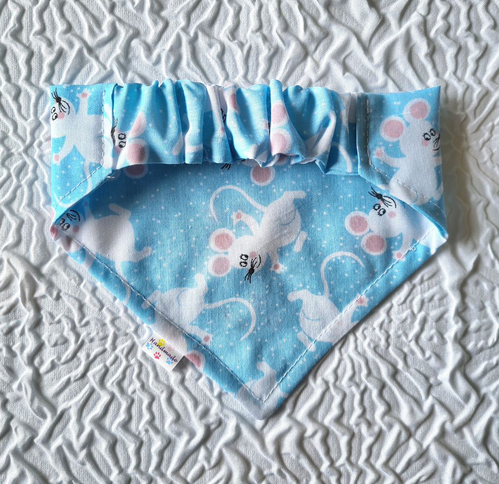 "Cheeky Mice"  Dog / Cat Bandana - Lightweight Stylish Pet Accessory Scarf